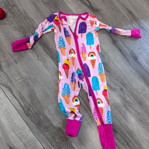 Little Sleepies Colorful Ice Cream Kids Footie